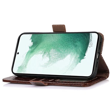 Crocodile Series Samsung Galaxy A33 5G Læderpung med RFID - Brun