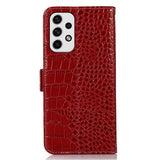 Crocodile Series Samsung Galaxy A53 5G Læderpung med RFID - Rød