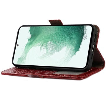 Crocodile Series Samsung Galaxy A53 5G Læderpung med RFID - Rød