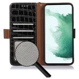 Crocodile Series Sony Xperia 5 IV Læderpung med RFID - Sort