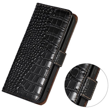 Crocodile Series Sony Xperia 5 IV Læderpung med RFID - Sort
