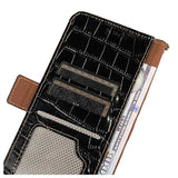 Crocodile Series Sony Xperia 5 IV Læderpung med RFID - Sort