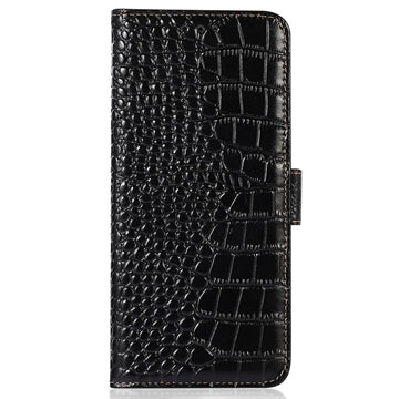 Crocodile Series Sony Xperia 5 IV Læderpung med RFID - Sort