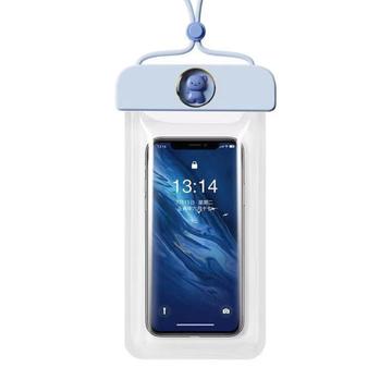 Vandtæt etui til smartphone med sød bjørn - 7.2" - Blå