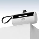 Cyke X3 Lightning Power Bank m. USB-C, USB-A kabler - 5000mAh - Hvid
