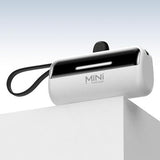 Cyke X3 Lightning Power Bank m. USB-C, USB-A kabler - 5000mAh - Hvid