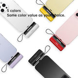 Cyke X3 Lightning Power Bank m. USB-C, USB-A kabler - 5000mAh - Gul