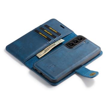 DG.Ming Samsung Galaxy S23 5G Læderpung med Aftageligt Cover - Blå