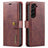 DG.Ming Samsung Galaxy S23 5G Læderpung med Aftageligt Cover - Vinrød