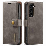 DG.Ming Samsung Galaxy S23+ 5G Læderpung med Aftagelig Cover - Grå