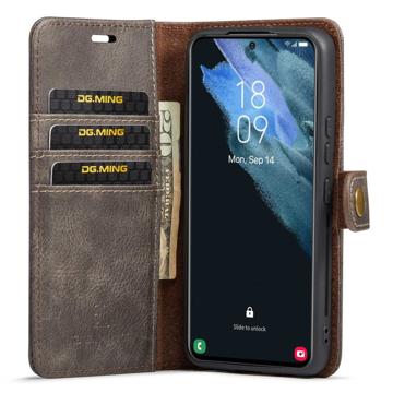 DG.Ming Samsung Galaxy S23+ 5G Læderpung med Aftagelig Cover - Grå