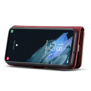 DG.Ming Samsung Galaxy S23+ 5G Læderpung med Aftagelig Cover - Vinrød