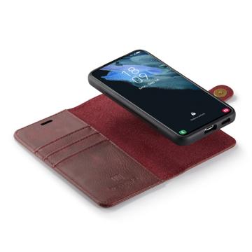 DG.Ming Samsung Galaxy S23+ 5G Læderpung med Aftagelig Cover - Vinrød