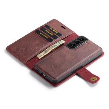 DG.Ming Samsung Galaxy S23+ 5G Læderpung med Aftagelig Cover - Vinrød