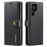 DG.Ming Samsung Galaxy S23 Ultra 5G Læderpung med Aftageligt Cover - Sort