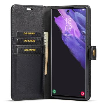 DG.Ming Samsung Galaxy S23 Ultra 5G Læderpung med Aftageligt Cover - Sort
