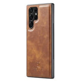 DG.Ming Samsung Galaxy S23 Ultra 5G Læderpung med Aftageligt Cover - Brun