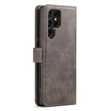 DG.Ming Samsung Galaxy S23 Ultra 5G Læderpung med Aftageligt Cover - Grå