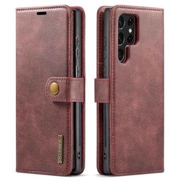 DG.Ming Samsung Galaxy S23 Ultra 5G Læderpung med Aftageligt Cover - Vinrød
