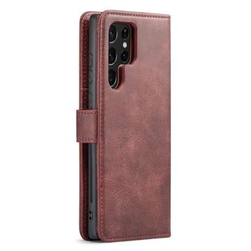 DG.Ming Samsung Galaxy S23 Ultra 5G Læderpung med Aftageligt Cover - Vinrød