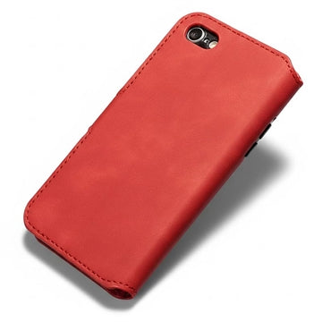 iPhone 7/8/SE (2020)/SE (2022) DG.MING Retro læder cover / pung - Rød