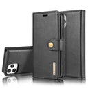 iPhone 12/12 Pro DG.Ming Læderpung med Aftageligt Cover - Sort