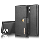 iPhone 12/12 Pro DG.Ming Læderpung med Aftageligt Cover - Sort