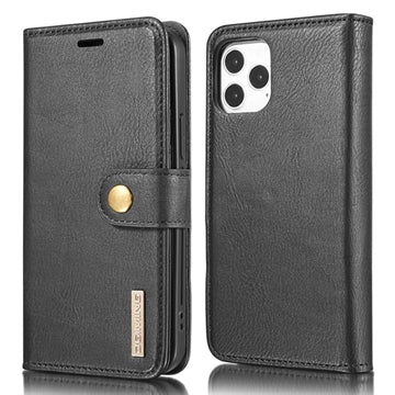iPhone 12/12 Pro DG.Ming Læderpung med Aftageligt Cover - Sort