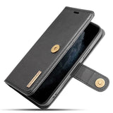 iPhone 12/12 Pro DG.Ming Læderpung med Aftageligt Cover - Sort