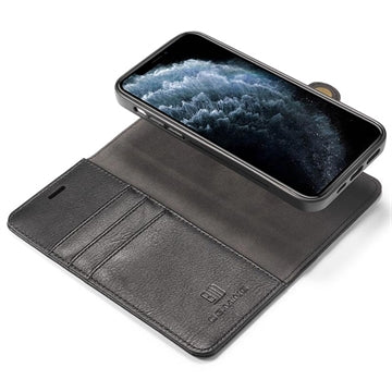 iPhone 13 Pro Max DG.Ming Læderpung med Aftageligt Cover - Sort
