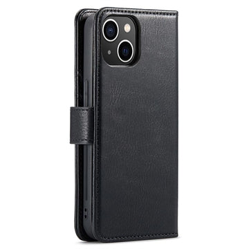 iPhone 15 DG.Ming Læderpung med Aftageligt Cover - Sort