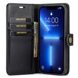 iPhone 15 Pro Max DG.Ming Læderpung med Aftageligt Cover - Sort