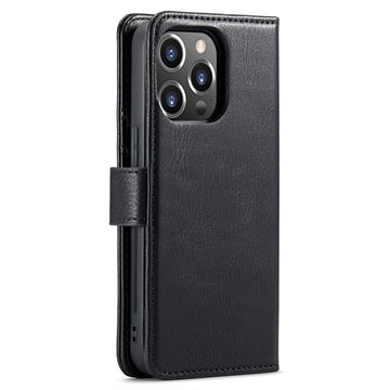 iPhone 15 Pro Max DG.Ming Læderpung med Aftageligt Cover - Sort