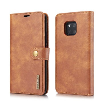 DG.Ming Huawei Mate 20 Pro Læderpung med Aftageligt Cover - Brun