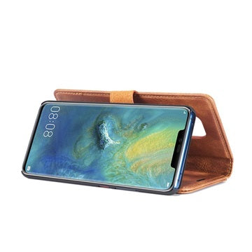 DG.Ming Huawei Mate 20 Pro Læderpung med Aftageligt Cover - Brun