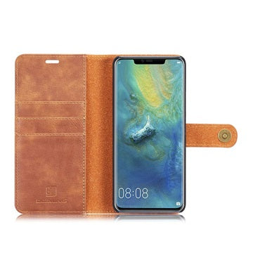 DG.Ming Huawei Mate 20 Pro Læderpung med Aftageligt Cover - Brun