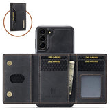 DG.Ming M2 Samsung Galaxy S21 5G Hybrid Cover med Pung - Sort