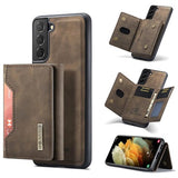 DG.Ming M2 Samsung Galaxy S21 5G Hybrid Cover med Pung - Kaffe