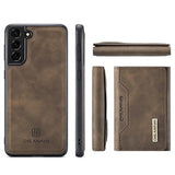 DG.Ming M2 Samsung Galaxy S21 5G Hybrid Cover med Pung - Kaffe