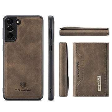 DG.Ming M2 Samsung Galaxy S21 5G Hybrid Cover med Pung - Kaffe