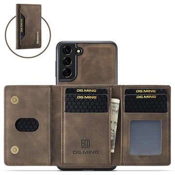 DG.Ming M2 Samsung Galaxy S21 5G Hybrid Cover med Pung - Kaffe