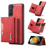 DG.Ming M2 Samsung Galaxy S21 5G Hybrid Cover med Pung - Rød