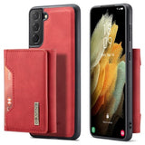 DG.Ming M2 Samsung Galaxy S21 5G Hybrid Cover med Pung - Rød