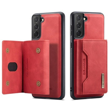 DG.Ming M2 Samsung Galaxy S21 5G Hybrid Cover med Pung - Rød