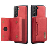 DG.Ming M2 Samsung Galaxy S21 5G Hybrid Cover med Pung - Rød