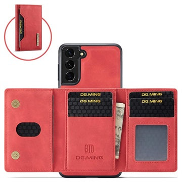 DG.Ming M2 Samsung Galaxy S21 5G Hybrid Cover med Pung - Rød
