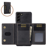 DG.Ming M2 Samsung Galaxy S21 FE 5G Hybrid Cover med Pung - Sort