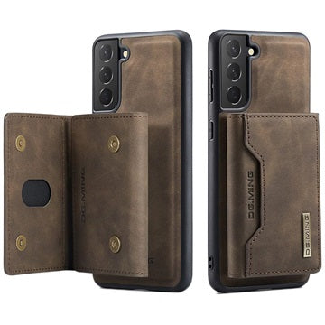 DG.Ming M2 Samsung Galaxy S21 FE 5G Hybrid Cover med Pung - Kaffe