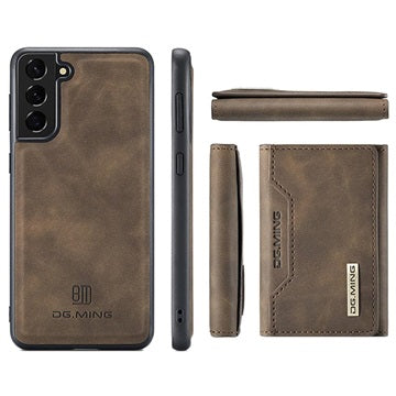 DG.Ming M2 Samsung Galaxy S21 FE 5G Hybrid Cover med Pung - Kaffe