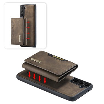 DG.Ming M2 Samsung Galaxy S21 FE 5G Hybrid Cover med Pung - Kaffe